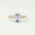 2.0 CT Emerald Cut Three Stone Lab-Grown Diamond Engagement Ring 1