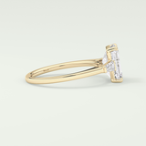 2.0 CT Emerald Cut Three Stone Lab-Grown Diamond Engagement Ring 3