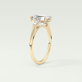 2.0 CT Emerald Cut Three Stone Lab-Grown Diamond Engagement Ring 5