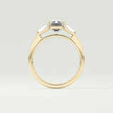 2.0 CT Emerald Cut Three Stone Lab-Grown Diamond Engagement Ring 6