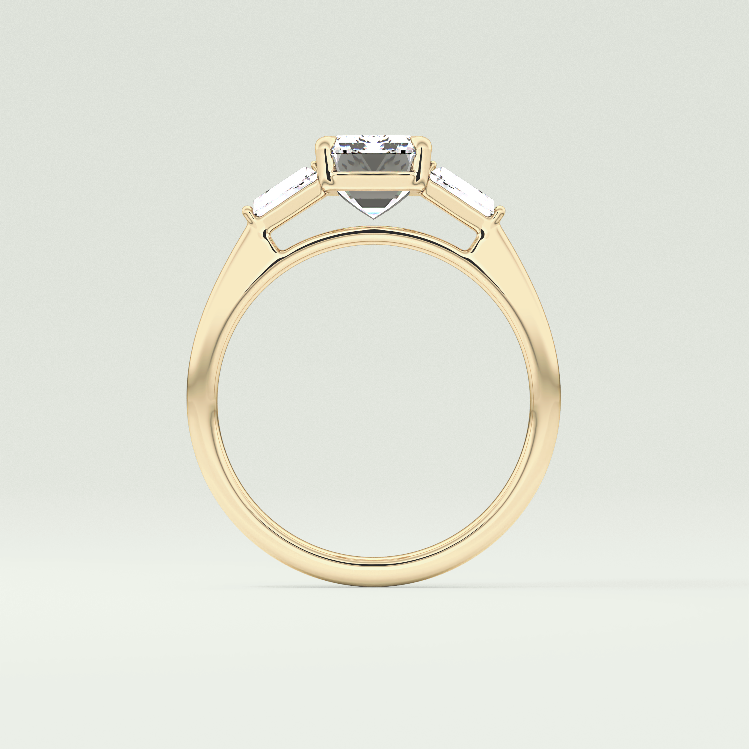 2.0 CT Emerald Cut Three Stone Lab-Grown Diamond Engagement Ring 6