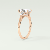 2.0 CT Emerald Cut Three Stone Lab-Grown Diamond Engagement Ring 11
