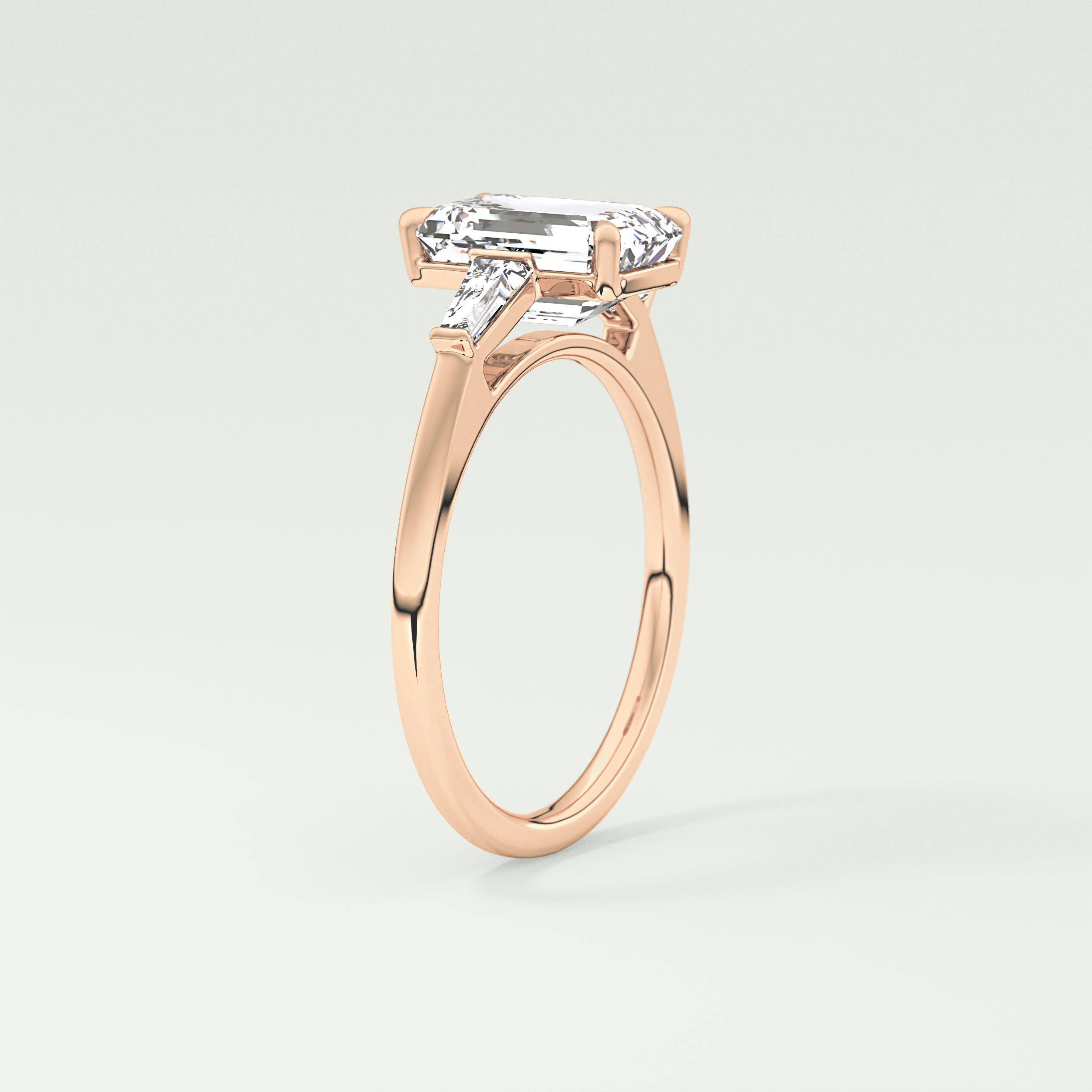 2.0 CT Emerald Cut Three Stone Lab-Grown Diamond Engagement Ring 11