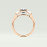 2.0 CT Emerald Cut Three Stone Lab-Grown Diamond Engagement Ring 12