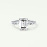 2.0 CT Emerald Cut Three Stone Lab-Grown Diamond Engagement Ring 13
