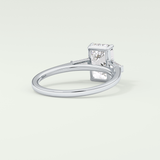 2.0 CT Emerald Cut Three Stone Lab-Grown Diamond Engagement Ring 14