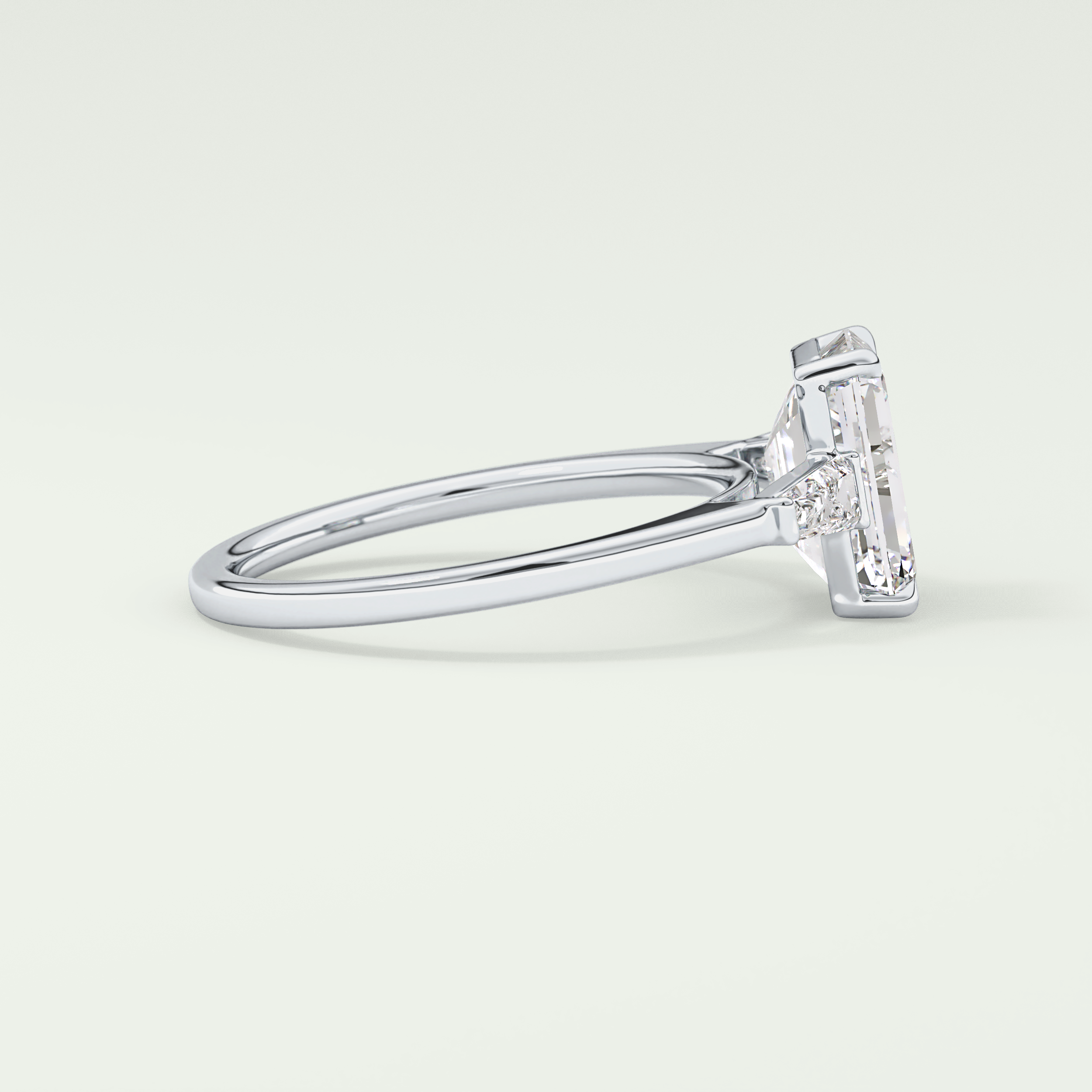 2.0 CT Emerald Cut Three Stone Lab-Grown Diamond Engagement Ring 15