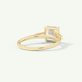 2.0 CT Asscher Cut Three Stone Lab-Grown Diamond Engagement Ring