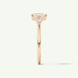 2.0 CT Asscher Cut Three Stone Lab-Grown Diamond Engagement Ring