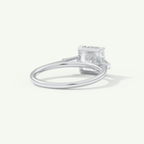 2.0 CT Asscher Cut Three Stone Lab-Grown Diamond Engagement Ring