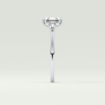 2.0 CT Asscher Cut Three Stone Moissanite Engagement Ring