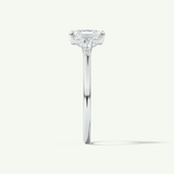 2.0 CT Asscher Cut Three Stone Lab-Grown Diamond Engagement Ring