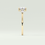 2.0 CT Cushion Cut Three Stone Moissanite Engagement Ring