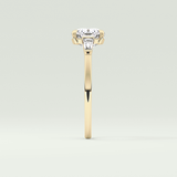 2.0 CT Cushion Cut Three Stone Moissanite Engagement Ring