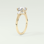 2.0 CT Cushion Cut Three Stone Moissanite Engagement Ring