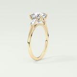 2.0 CT Cushion Cut Three Stone Moissanite Engagement Ring