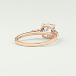 2.0 CT Cushion Cut Three Stone Moissanite Engagement Ring