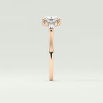 2.0 CT Cushion Cut Three Stone Moissanite Engagement Ring