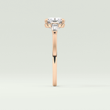 2.0 CT Cushion Cut Three Stone Moissanite Engagement Ring