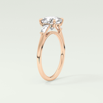 2.0 CT Cushion Cut Three Stone Moissanite Engagement Ring