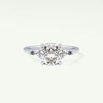 2.0 CT Cushion Cut Three Stone Moissanite Engagement Ring