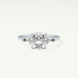 2.0 CT Cushion Cut Three Stone Moissanite Engagement Ring