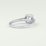 2.0 CT Cushion Cut Three Stone Moissanite Engagement Ring