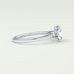 2.0 CT Cushion Cut Three Stone Moissanite Engagement Ring