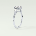 2.0 CT Cushion Cut Three Stone Moissanite Engagement Ring
