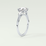 2.0 CT Cushion Cut Three Stone Moissanite Engagement Ring