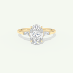 2.0 CT Oval Cut Three Stone Lab-Grown Diamond Engagement Ring