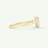 2.0 CT Oval Cut Three Stone Moissanite Engagement Ring