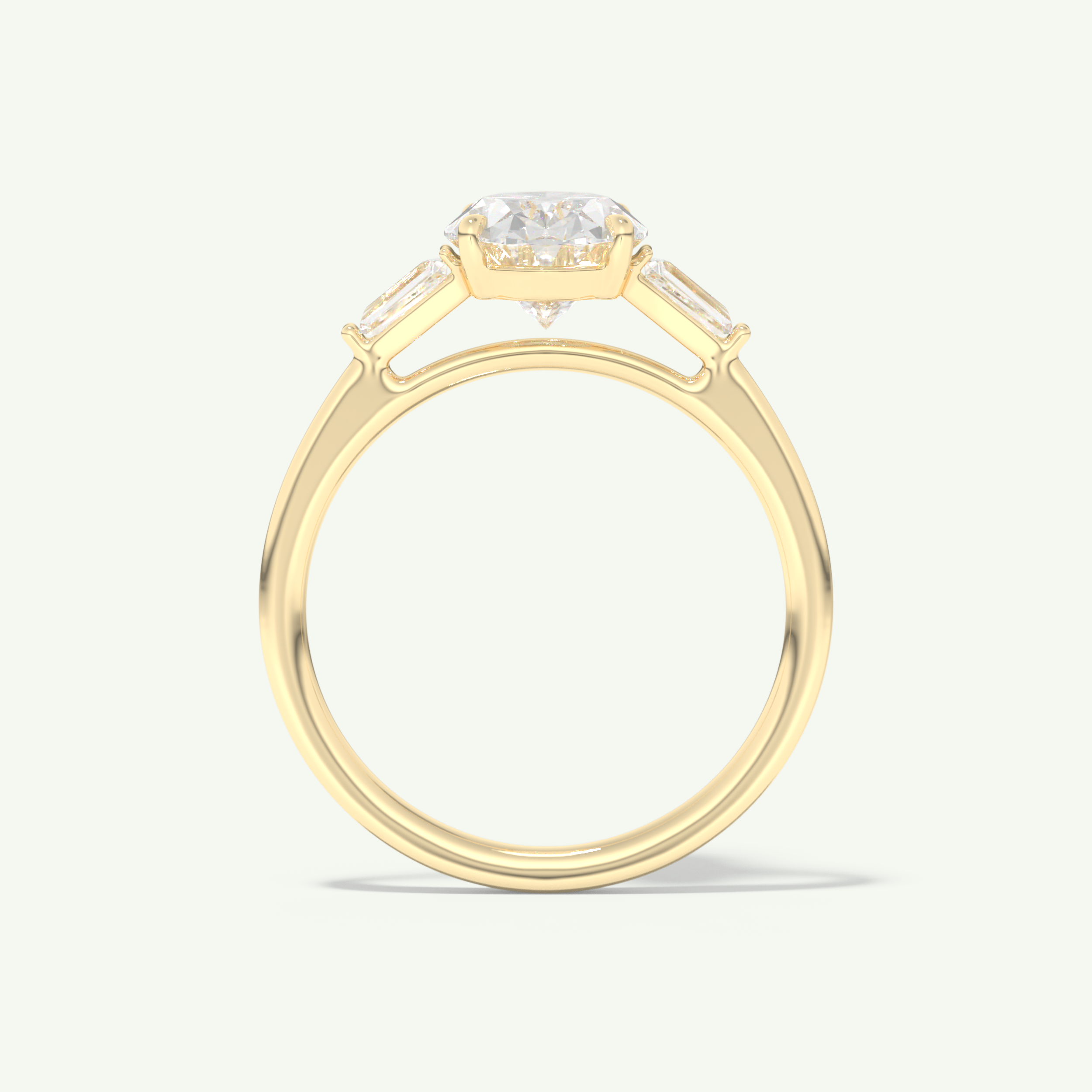 2.0 CT Oval Cut Three Stone Lab-Grown Diamond Engagement Ring