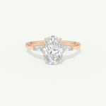 2.0 CT Oval Cut Three Stone Lab-Grown Diamond Engagement Ring