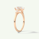 2.0 CT Oval Cut Three Stone Moissanite Engagement Ring