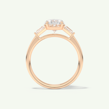 2.0 CT Oval Cut Three Stone Moissanite Engagement Ring