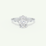 2.0 CT Oval Cut Three Stone Lab-Grown Diamond Engagement Ring