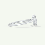 2.0 CT Oval Cut Three Stone Moissanite Engagement Ring