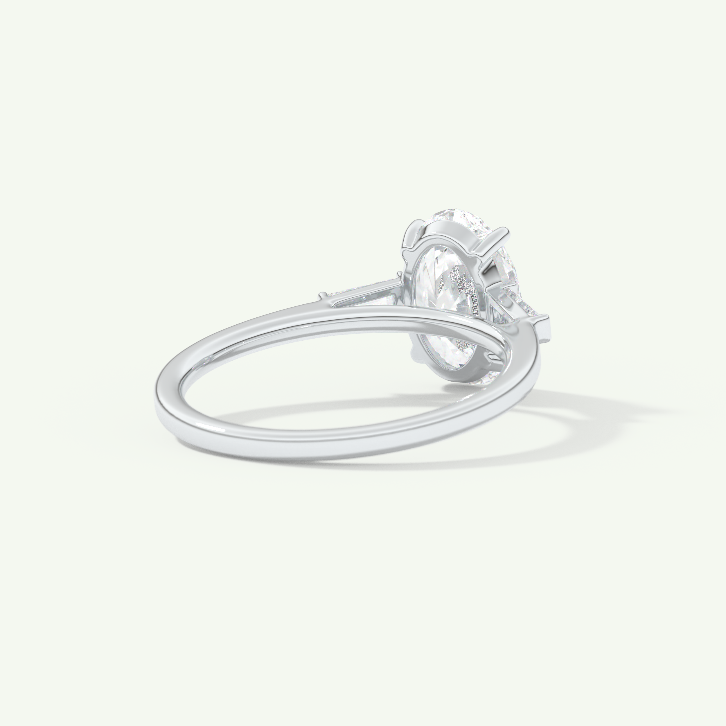 2.0 CT Oval Cut Three Stone Lab-Grown Diamond Engagement Ring