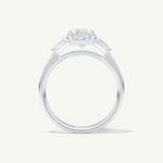 2.0 CT Oval Cut Three Stone Lab-Grown Diamond Engagement Ring