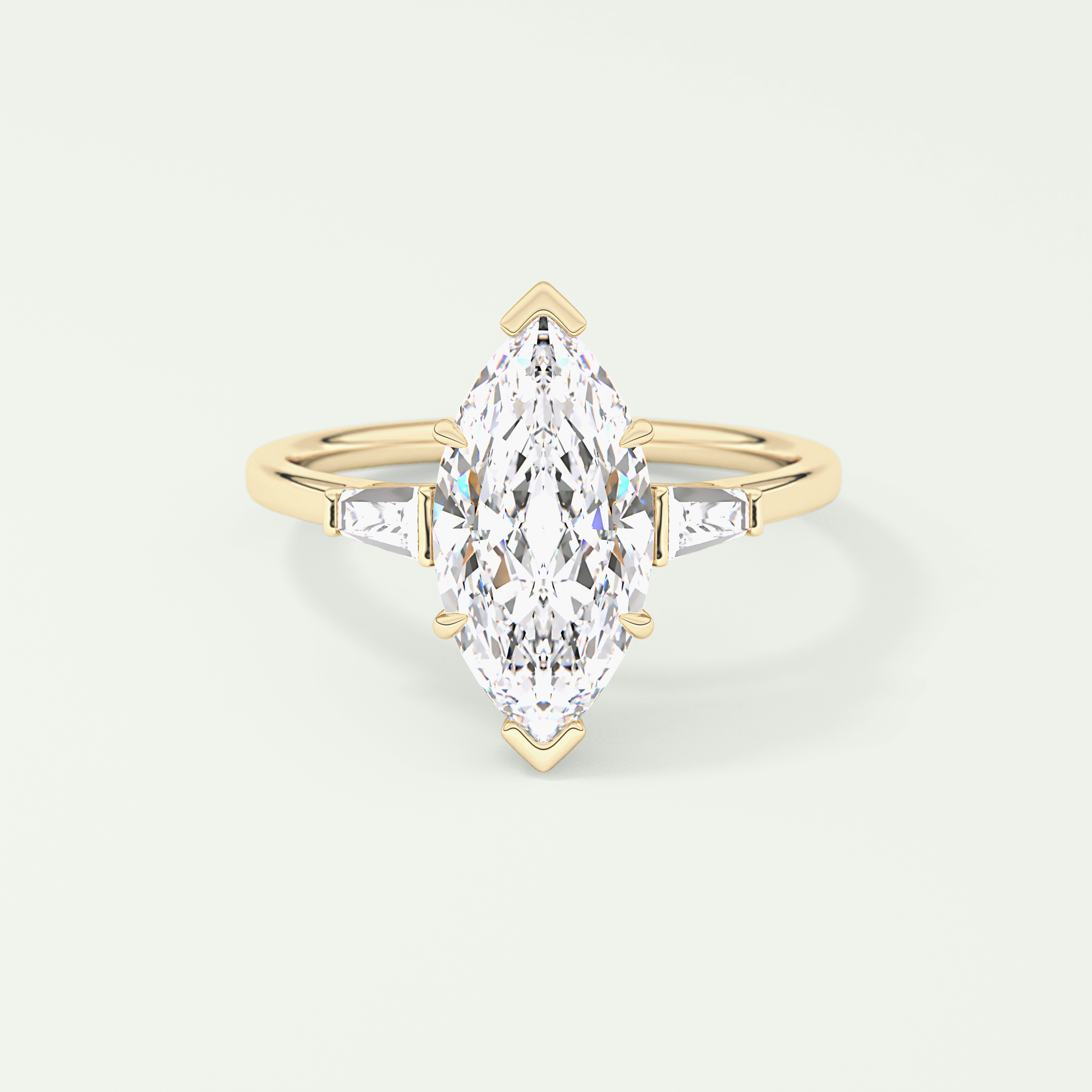 2.0 CT Marquise Cut Three Stone Lab-Grown Diamond Engagement Ring 1