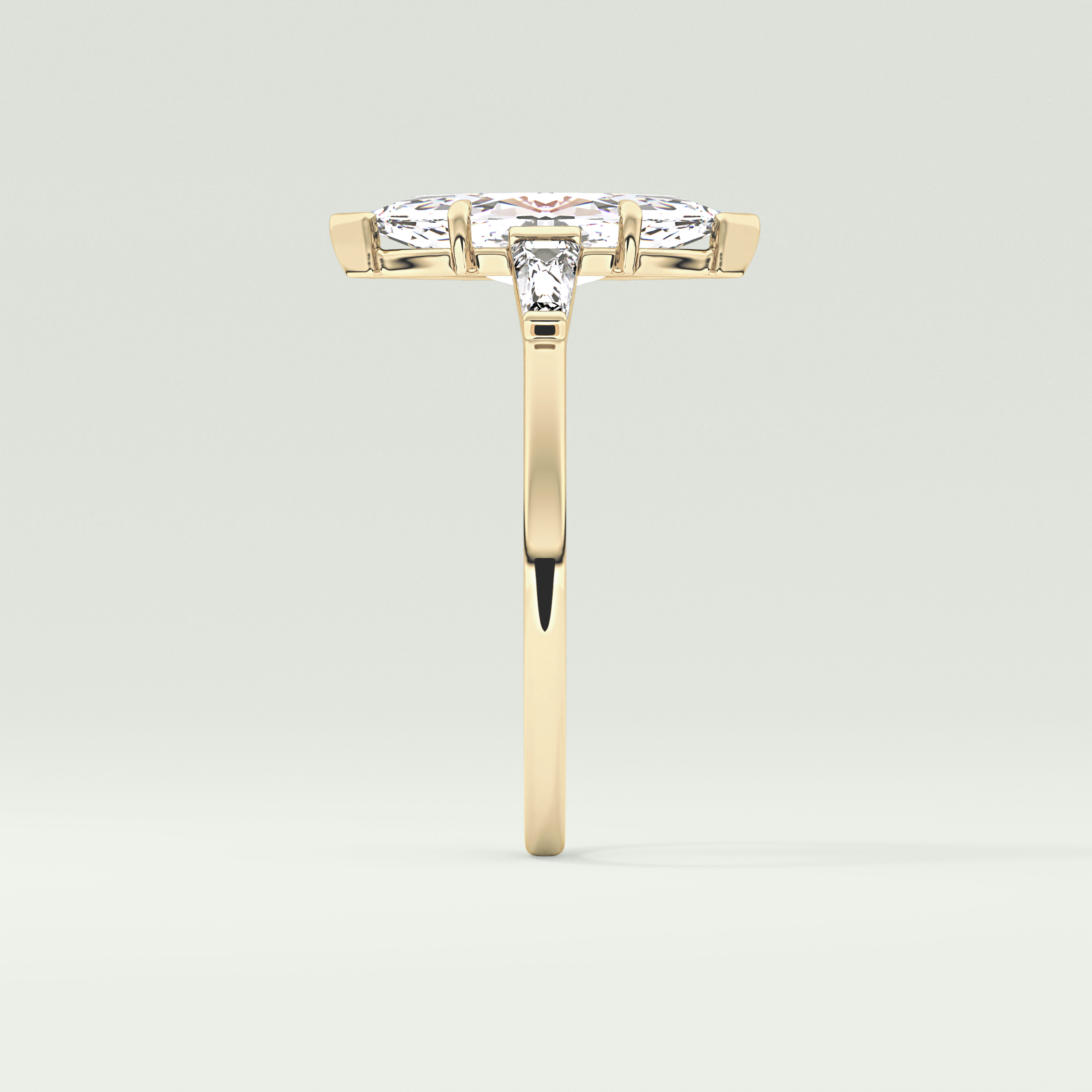 2.0 CT Marquise Cut Three Stone Lab-Grown Diamond Engagement Ring 4