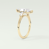 2.0 CT Marquise Cut Three Stone Lab-Grown Diamond Engagement Ring 5