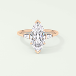 2.0 CT Marquise Cut Three Stone Lab-Grown Diamond Engagement Ring 7