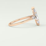 2.0 CT Marquise Cut Three Stone Lab-Grown Diamond Engagement Ring 9