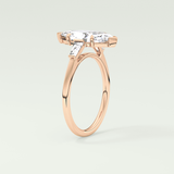 2.0 CT Marquise Cut Three Stone Lab-Grown Diamond Engagement Ring 11