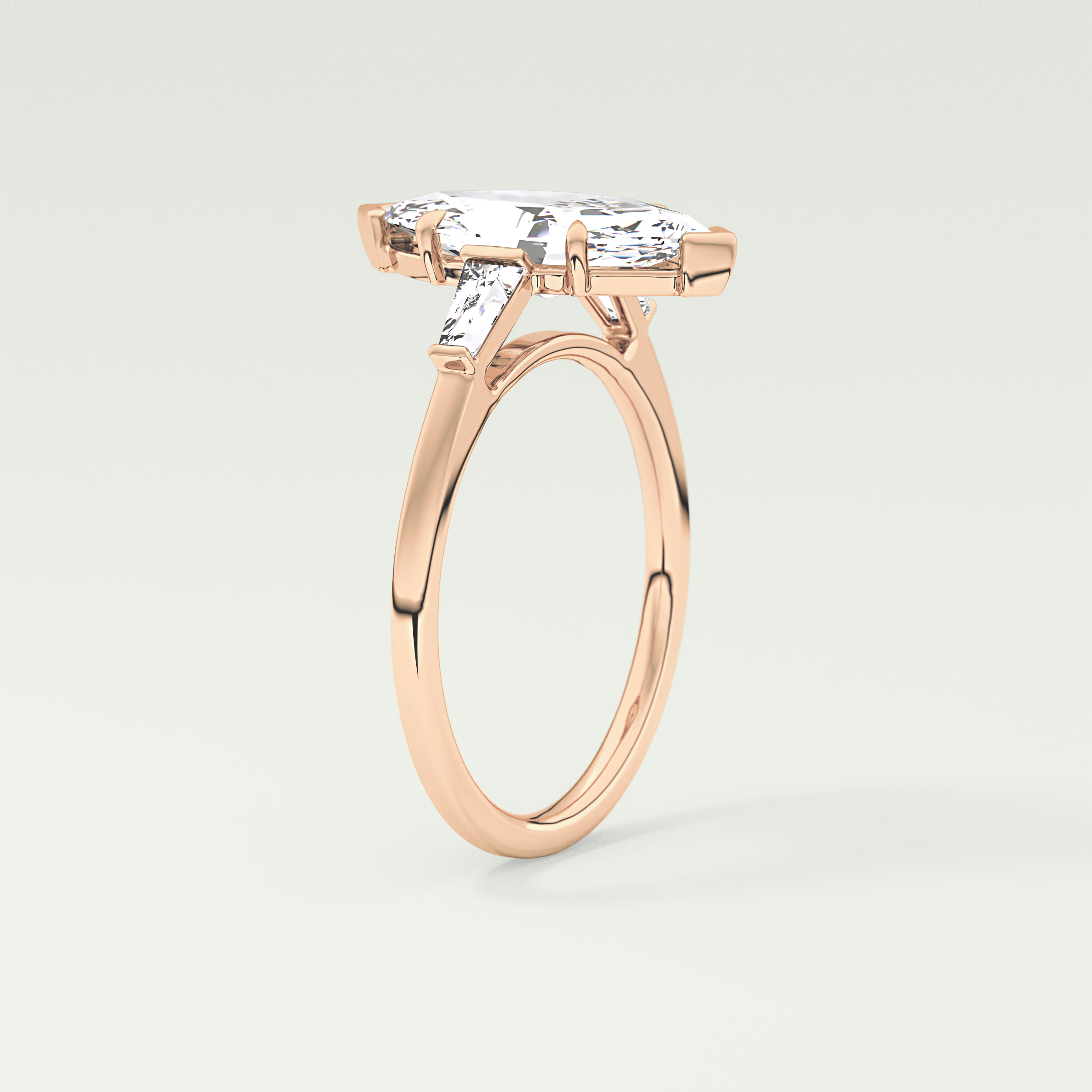 2.0 CT Marquise Cut Three Stone Lab-Grown Diamond Engagement Ring 11