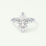2.0 CT Marquise Cut Three Stone Lab-Grown Diamond Engagement Ring 13