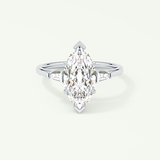 2.0 CT Marquise Cut Three Stone Lab-Grown Diamond Engagement Ring 13