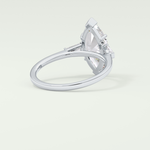 2.0 CT Marquise Cut Three Stone Lab-Grown Diamond Engagement Ring 14